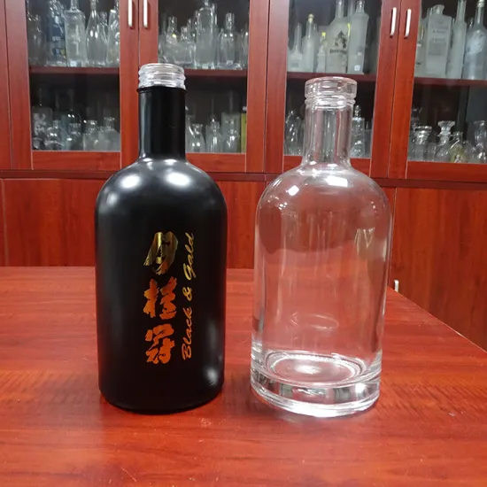 tamper proof screw cap 750ml round cylinder clear vodka bottle glass