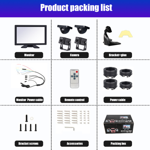 BSD System Truck 10.1 Inch Monitor Blind spot detection system BSD with Hidden Camera for Heavy Duty Vehicle