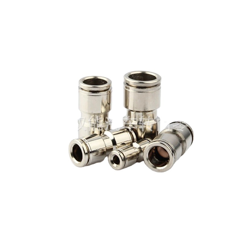 10x8mm 304 Stainless Steel Pneumatic Quick Screw Straight Connector