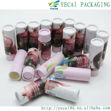 Hot sale white paper cardboard eco lip balm tube, empty paper tube for lip balm