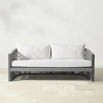 Modern Metal and Rope Lounge Garden Furniture Outdoor Sofa Set