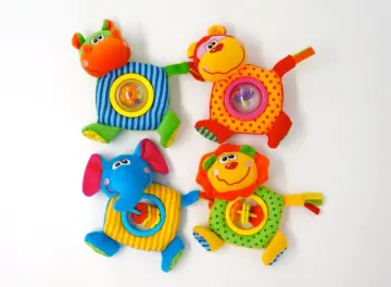 Forest Animal Plush Toys with Rattles