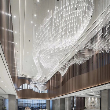 Yielding white large project hotel lobby chandelier