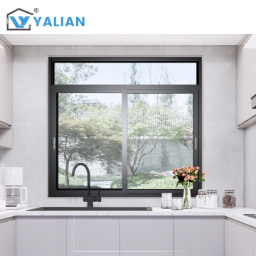 Scivola moderno design moderno telaio in alluminio vetro finestra scorrevole