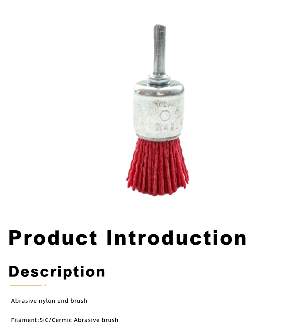 Abrasive nylon end brush x