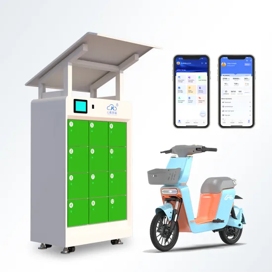 Green Canopy-Covered 12 Slots Battery Swapping Cabinet
