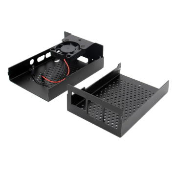Aluminum Alloy Case with Cooling Fan for Raspberry Pi 4B/4 Model B