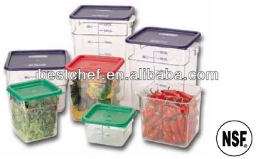 PC Square food storage container with lid