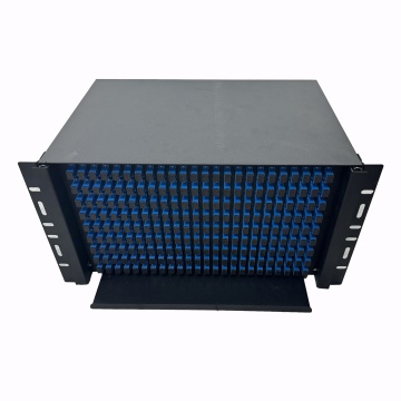 216-Core Drawer Type Rack-Mounted Fiber Optic Patch Panel ODF Cabinet with SC Simplex Adapters and Pigtails
