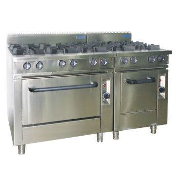 4 & 6 Burner Gas Cooking Range with Oven