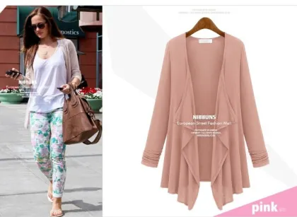 Il nuovo europee e americane tempo libero stile di moda del cardigan sottile selvaggio cappotto del maglione coat