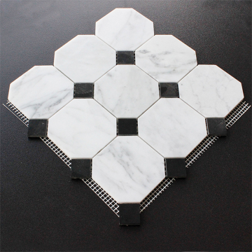 Foshan Natural White Stone Mosaic Tiles for Bathroom and Luxury Room Decor