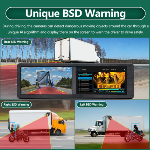14.55 inch vehicle monitor system Audible alarm