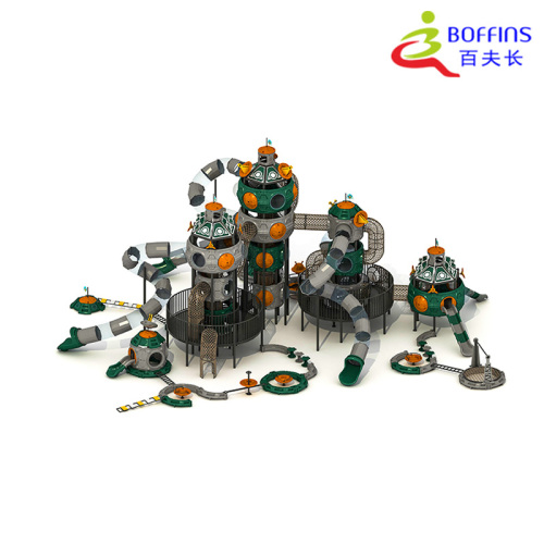 Struktur Bermain Luar Ruangan Anak Outpost Dengan Space Slide