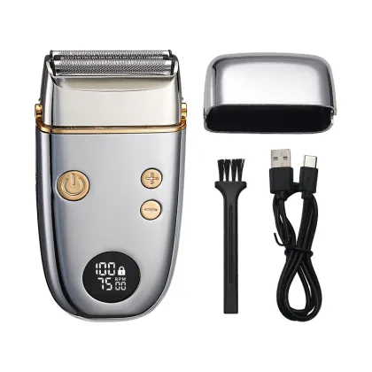 Premium Rechargeable Electric Shaver for Men - Cordless Beard Trimmer and Face Razor