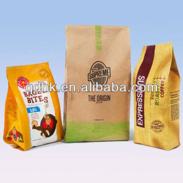 Tear nick quad-seal packaging bag for coffee