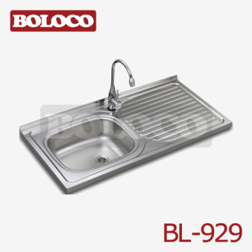 Middle e basso bacino del rettangolo/quadrato Ba finitura singola ciotola sgocciolatoio un pezzo unico 304 # # 201 Bl-929
