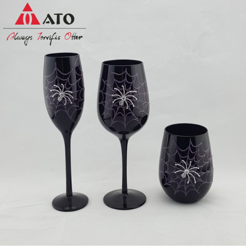 Ensemble de verres à vin de décoration de carton à main sur mesure