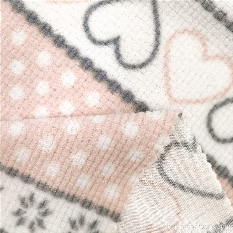 Tessuto in jersey di pile polare stampato Opelon Spandex Textiles
