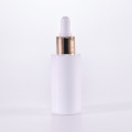 30ml white glass serum bottle with golden dropper