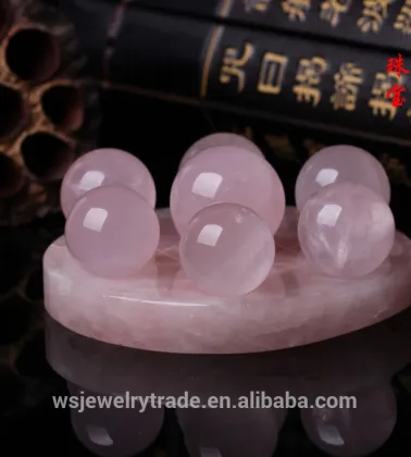 A pure natural natural crystal powder Natural crystal seven array ornaments Pink crystal ball trick wealth Wang love