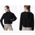 Nouvelle arrivée à sweat à veste d&#39;équitation pour femmes en coton noir