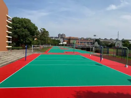 Interlocking athletic surfaces sports flooring systems