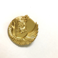 3d Embossed Souvenir Gold Lion Badge Lapel Pins