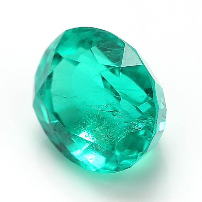 Floral Jewelry Lab Émeraude Ovale 8x10 Couleur Colombienne