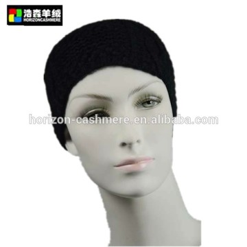 Wool And Nylon Blended Knitted Hairgrip, Black Knitted Hairgrip