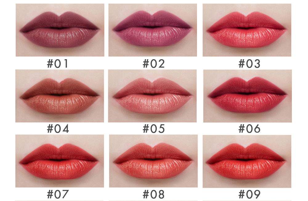 Satin lipstick color card2