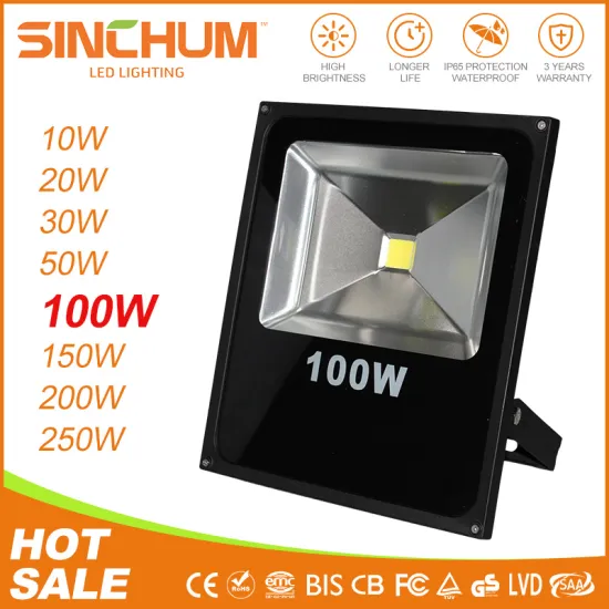 COB 100 watt IP65 aluminum heat sink high brightness factory price outdoor led flood light