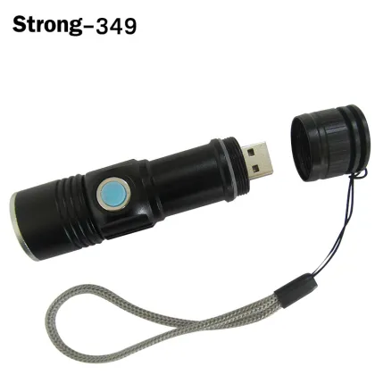 Small Body Aluminum USB Charging LED Gift Flashlight Torch
