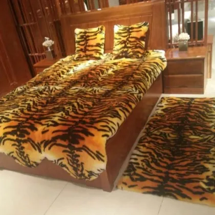 100% Natural Australian Real Sheepskin material 43X27.5" tiger blanket tiger rug