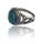 Модное женское круглое кольцо из синтетического бирюзового циркона