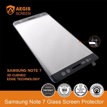 9 Hardness 3D Heat Bending Glass Shock-absorption Note 7 Glass Screen Protector