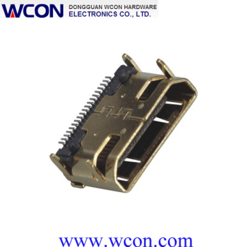 HDMI 19 P Mother 90 & Deg; SMT, The Iron Shell DIP with 7.5 Plastic Column Foot Without Screw Hole