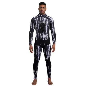 Seaskin 3.5mm Dua Potongan Camo Spearfishing Wetsuit