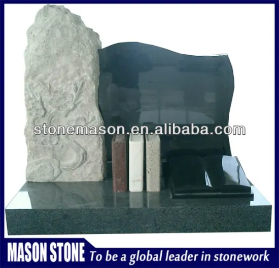 Traditional granite funeral tombstone design