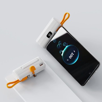 Portable Mini Power Bank with LED Display Phone Charger and Fast Charging Cable