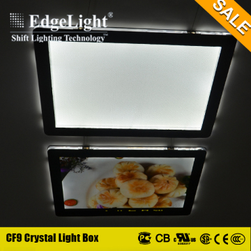 Edgelight Professional manufacturer illuminated led plexiglass box frames saving energy