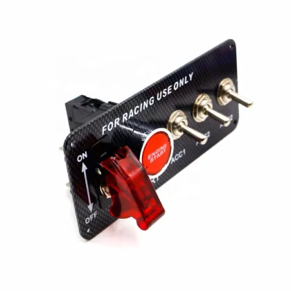 Car Racing Ignition Accessory: Carbon Fiber Race Car Engine Start Push Button Switch Panel