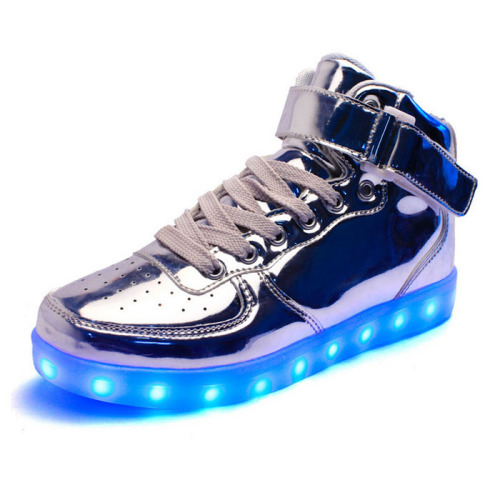 Led Shoes USB Light Up Unisex Sneakers Lovers For Adults Boys Casual Students Sports Glowing With Fashion High Top Board shoes