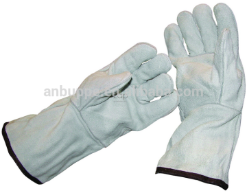 cow split leather safety gloves, worker hand gloves