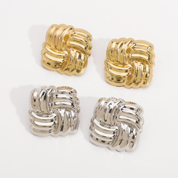 Minimalist Square Textured Earrings for Girls