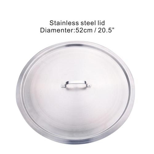 28QT Stainless Steel Cooking Cazo Comal With Lid