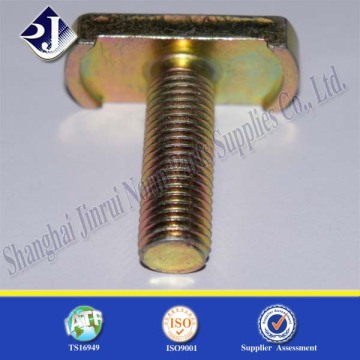 made in china jinrui customized carbon steel yellow zinc plated T bolt
