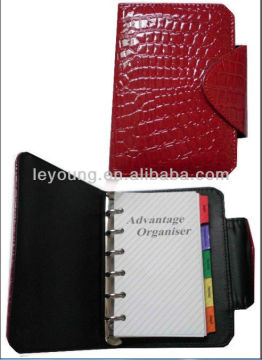 A5 Ring binder leather organizer notebook