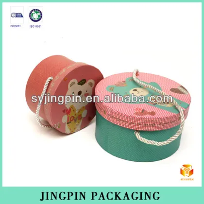handmade mini round hair decorations gift packaging box
