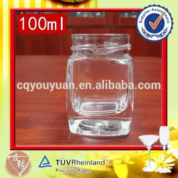 Original brand cheap flint glass material square empty cosmetic bottle 100 ml